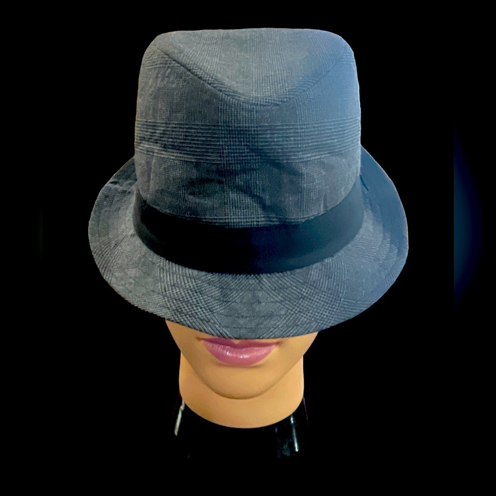 Herringbone Fedora Hat Gray